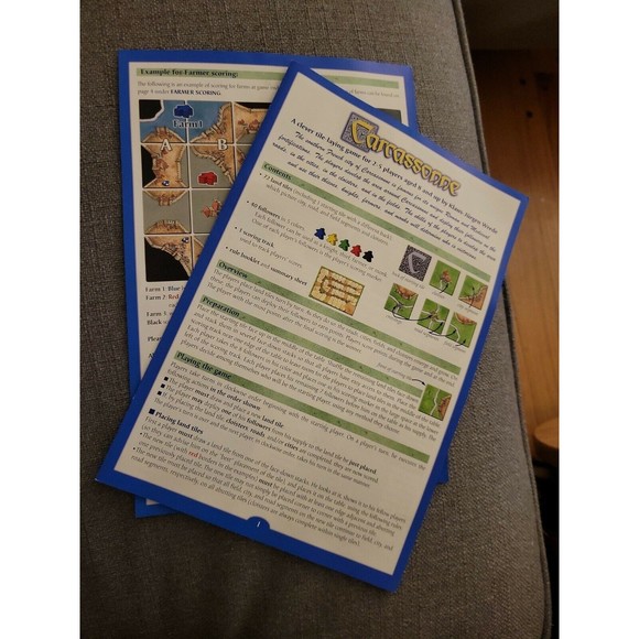Carcassonne | Game Guide Rule Book | Official Replacement Game Piece - Picture 1 of 5